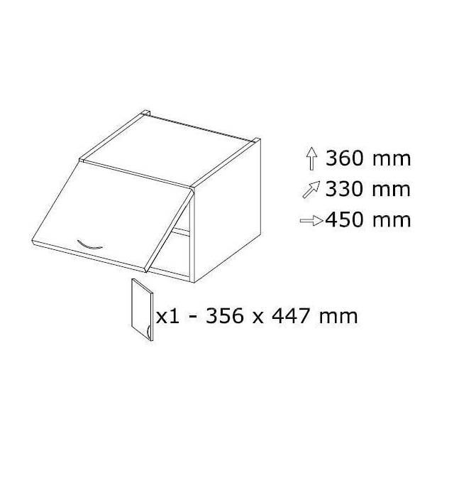 Seinäkaappi NO 45 HK L 450 x K 360 Seinäkaappi NO 45 HK L 450 x K 360